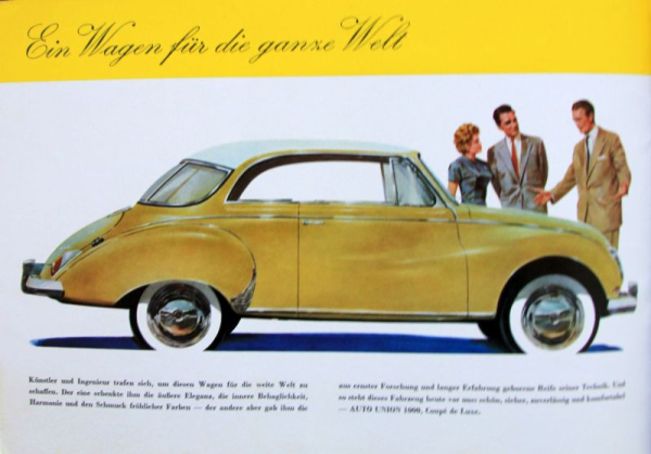 Auto-Union 1000 Coupe de Luxe Modelprogram 1964 Carbrochure (6399)